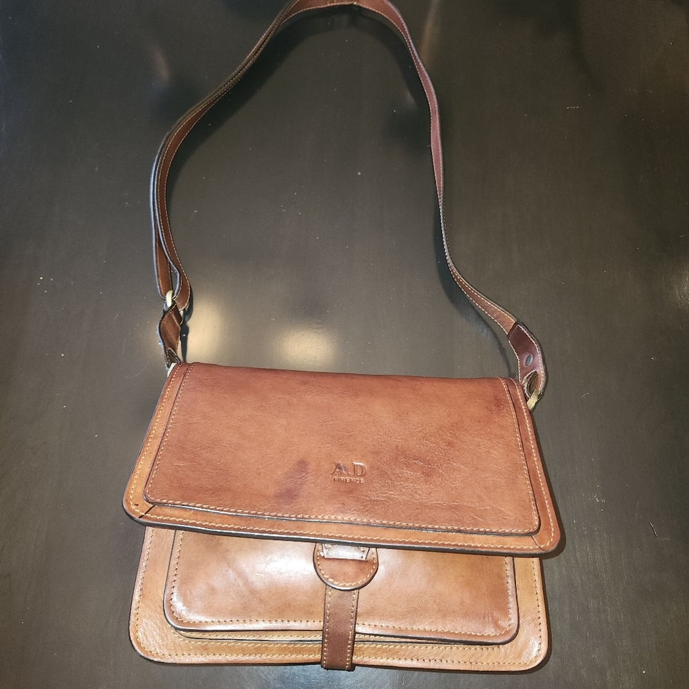 A.D. Firenze Handmade Leather Crossbody Satchel - Picture 12 of 12